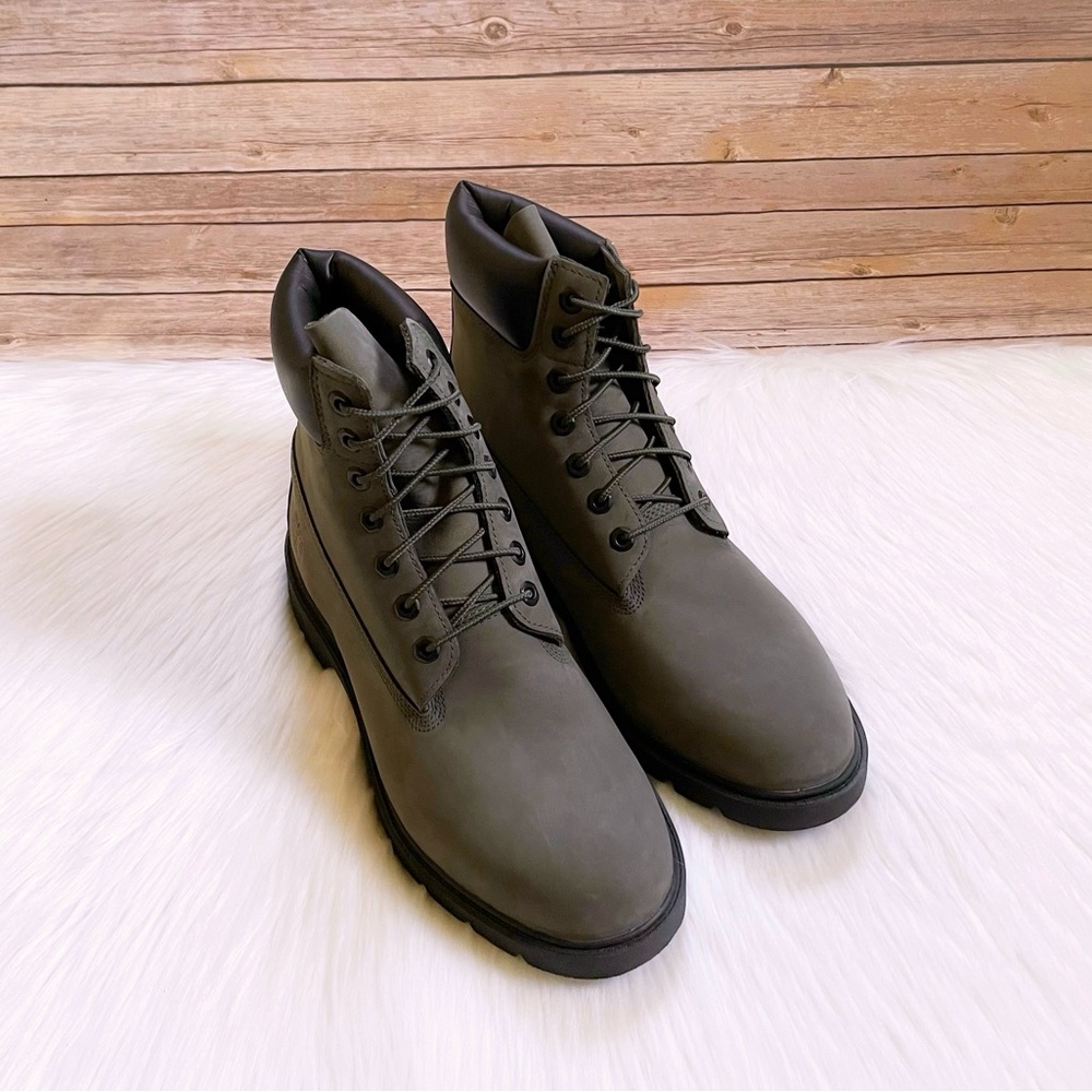 Timberland Men’s Classic 6” Waterproof Dark Green Boots - Picture 5 of 7